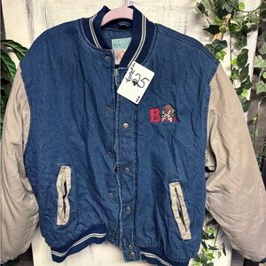 Blue and Tan Men's Jacket